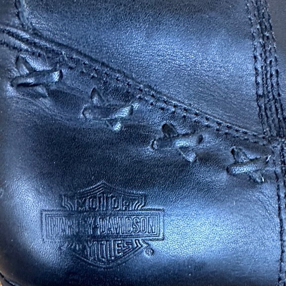 Harley Davidson Black Leather Western Maya Riding Boots Size 9 1/2 - Picture 9 of 13
